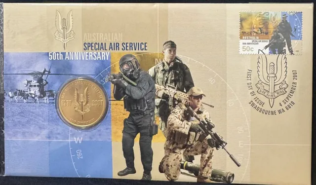 2007 $1 50th Anniversary Australian Special Air Service PNC MINTAGE 7500