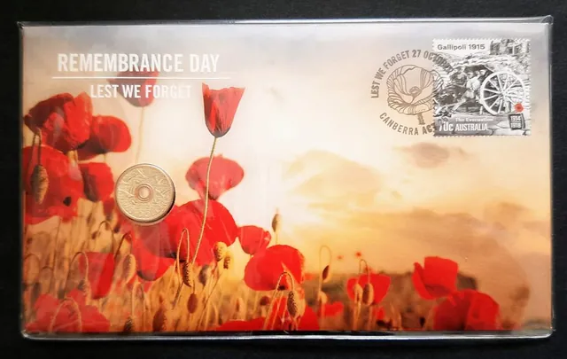 2015 $2 Remembrance Day Lest We Forget Flander Field PNC
