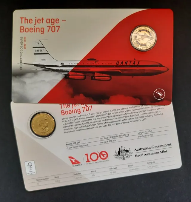 2020 $1 Qantas Centenary – The Jet Age Boeing 707