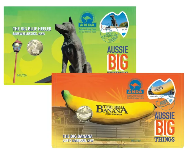 2023 ANDA Money Expo Sydney Aussie Big Things Big Banana & Big Blue Heeler PNC Matching Number Set