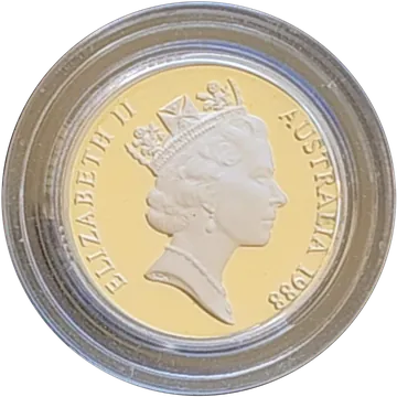 1988 $2 Silver Proof Coin in Capsule, obverse
